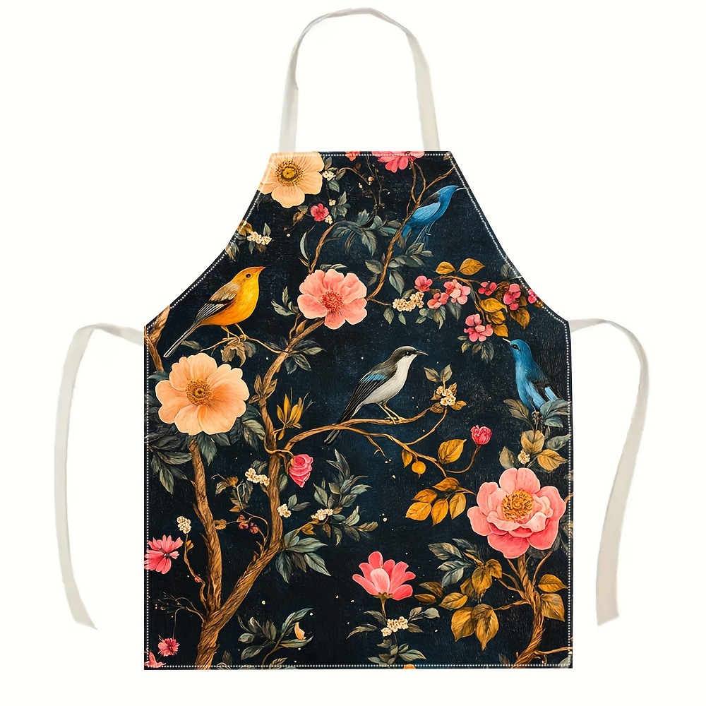 Kitchen Baking Area Ideas - 1pc, Vintage Floral Bird Print Linen