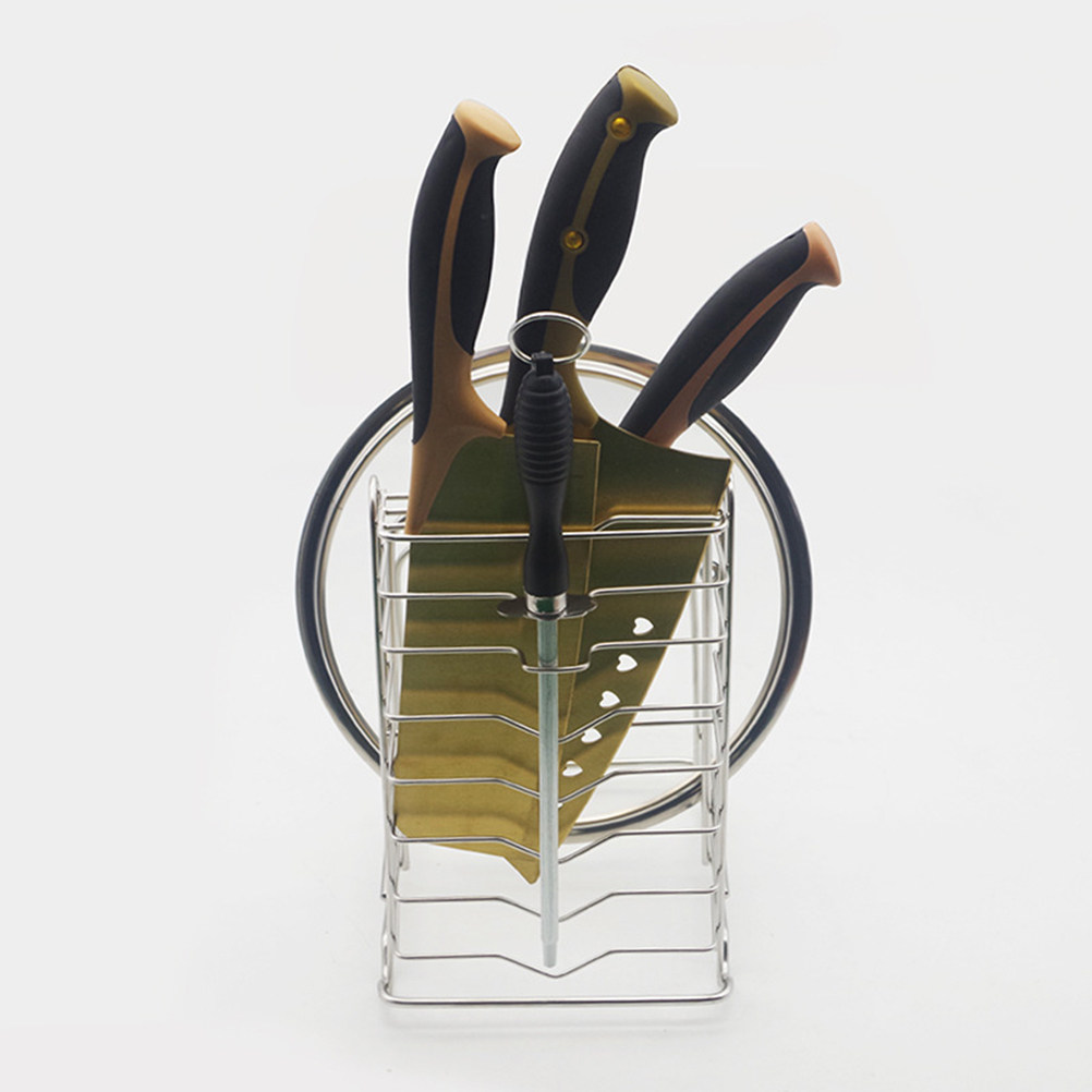 Kitchen Baking Counter - Stainless Steel Cutting Board Rack Organizer
