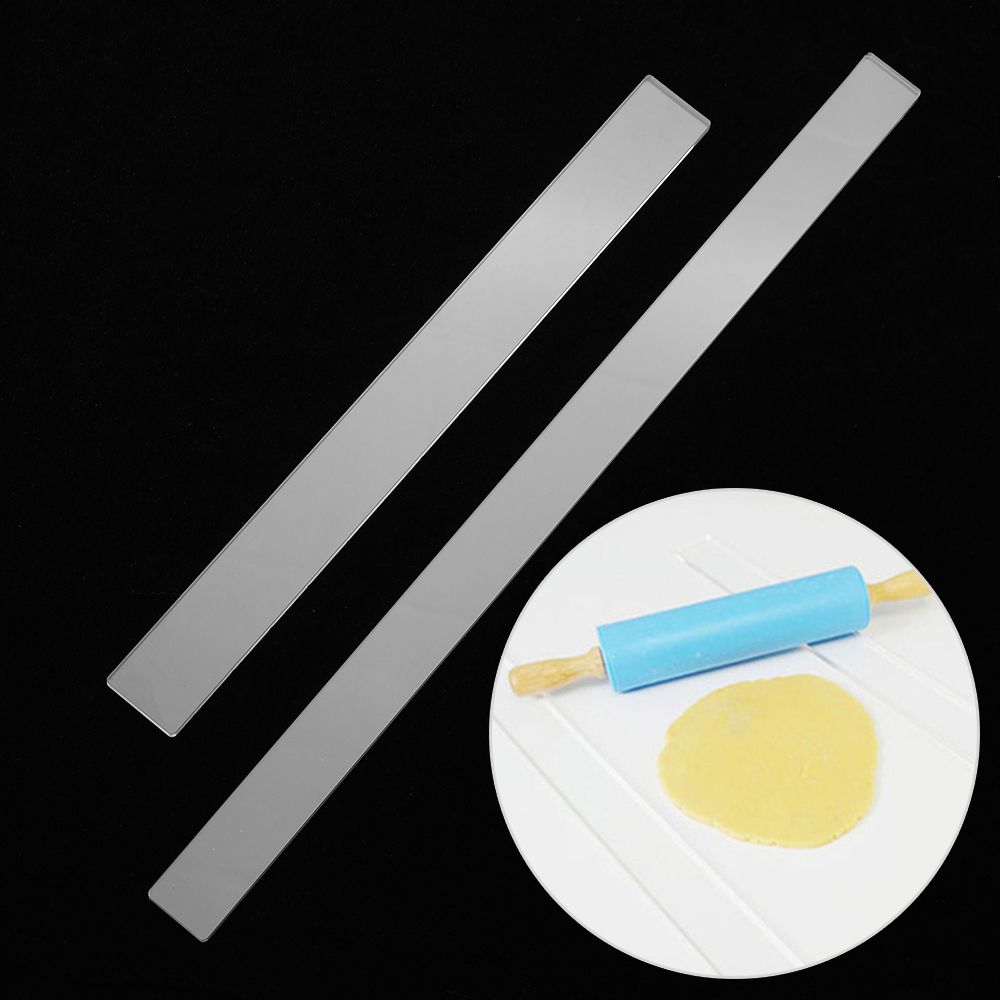 Fondant Smoother Set - 2Pcs Acrylic Biscuit Cake Rolling Tool