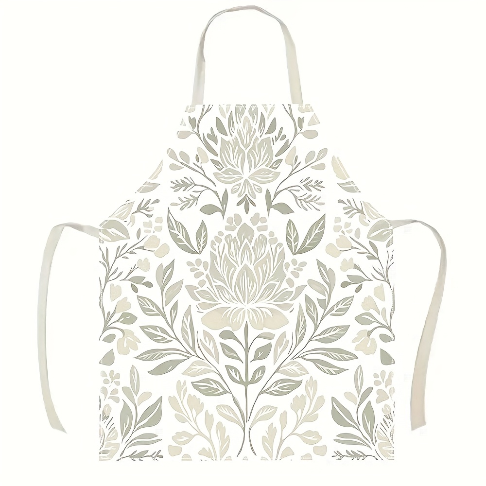Kitchen Baking Area Ideas - 1pc Vintage Floral Apron Botanical Leaf
