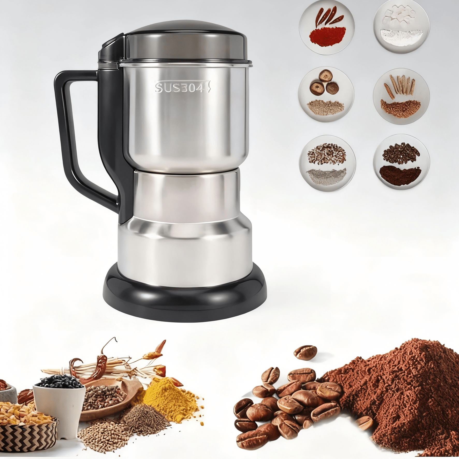 Kitchen Job - Manual Stainless Steel Grain Grinder -