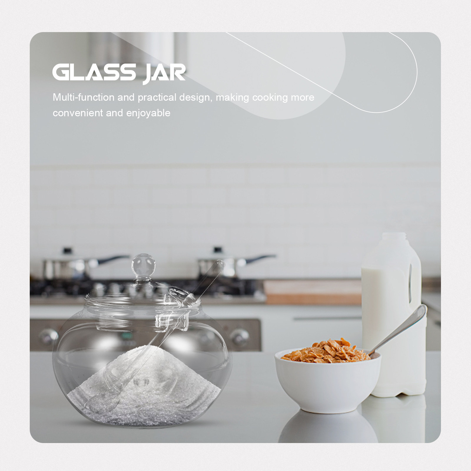 1Set High-Grade Glass Sugar Ja – Kitchen Baking Storage Containers recenzja i cena