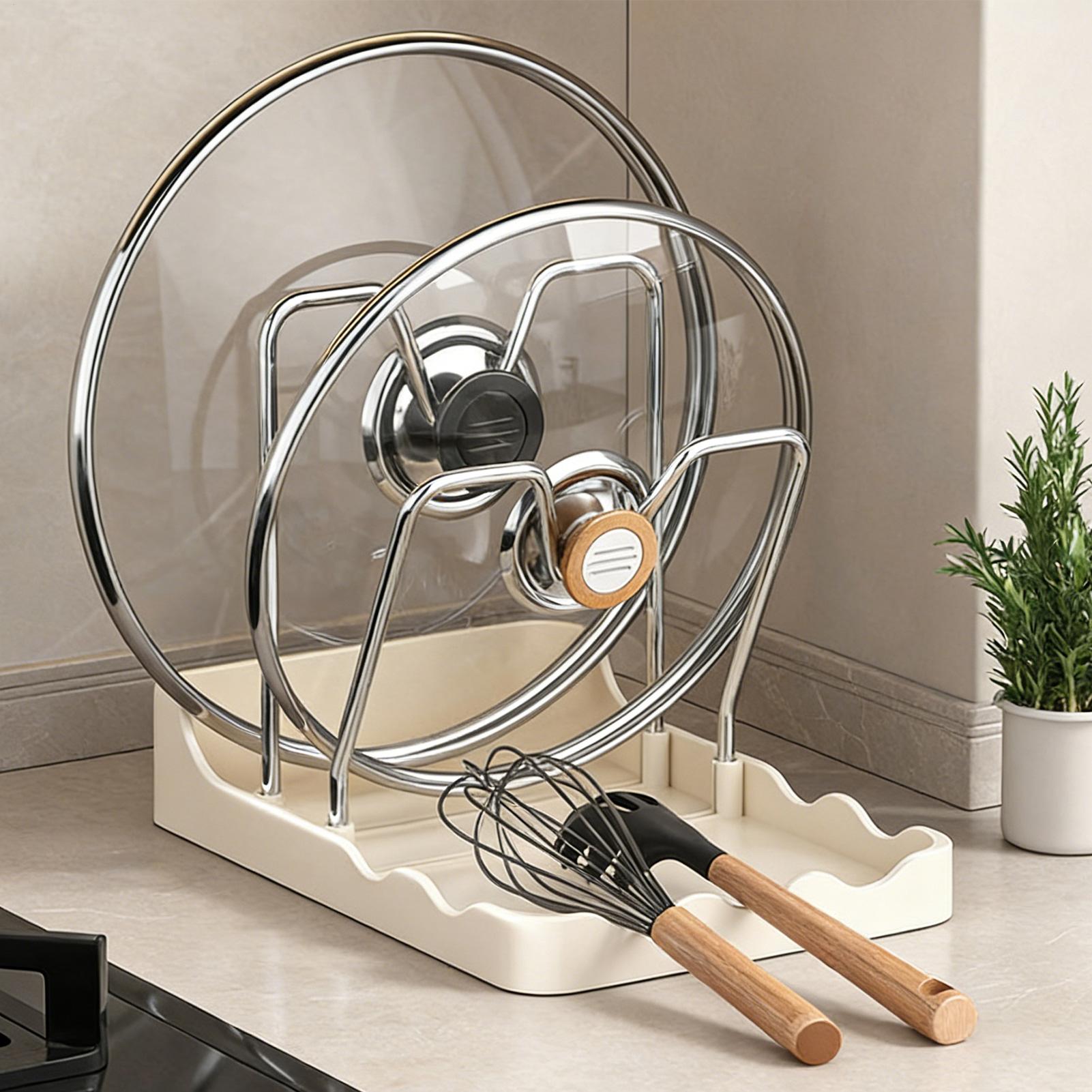 Pot Lid Holder Vertical Spoon  – Kitchen Baking Pantry recenzja i cena