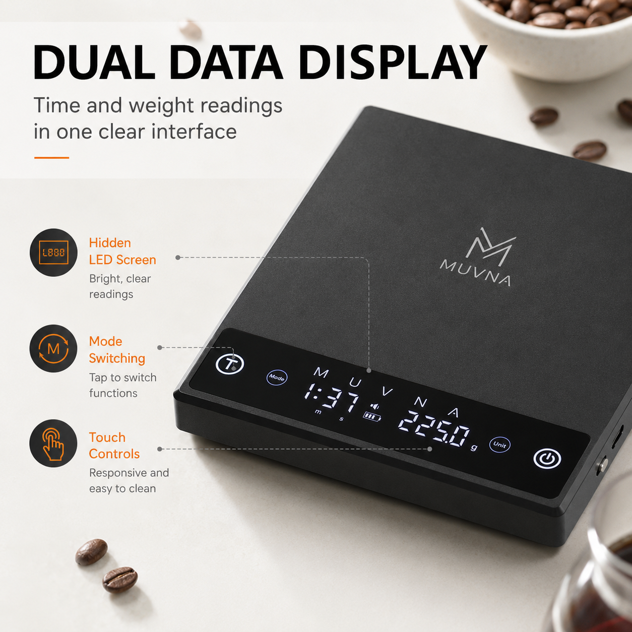 MUVNA Coffee Scale Espresso Sc – Kitchen Scale Precise recenzja i cena