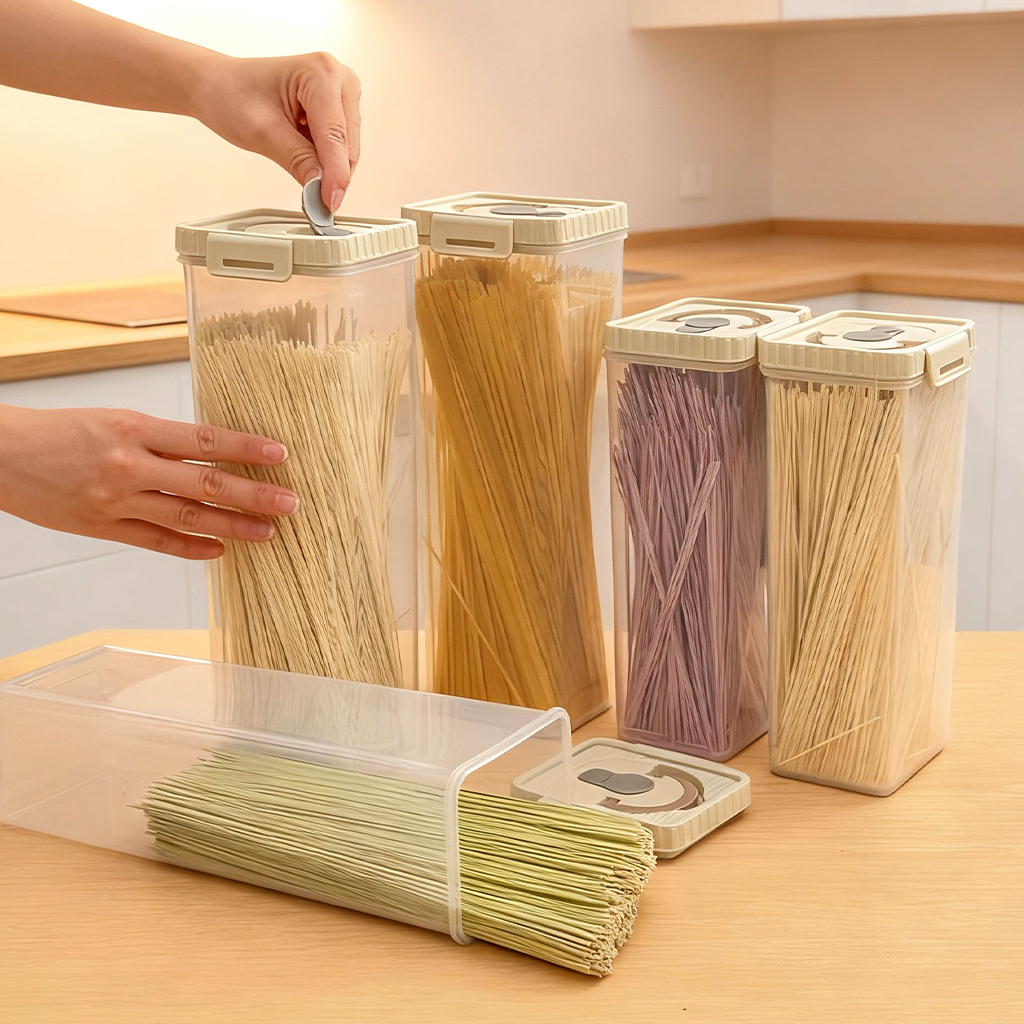 Noodles Sealed Storage Box Wit – Kitchen Baking Tray Organizer recenzja i cena