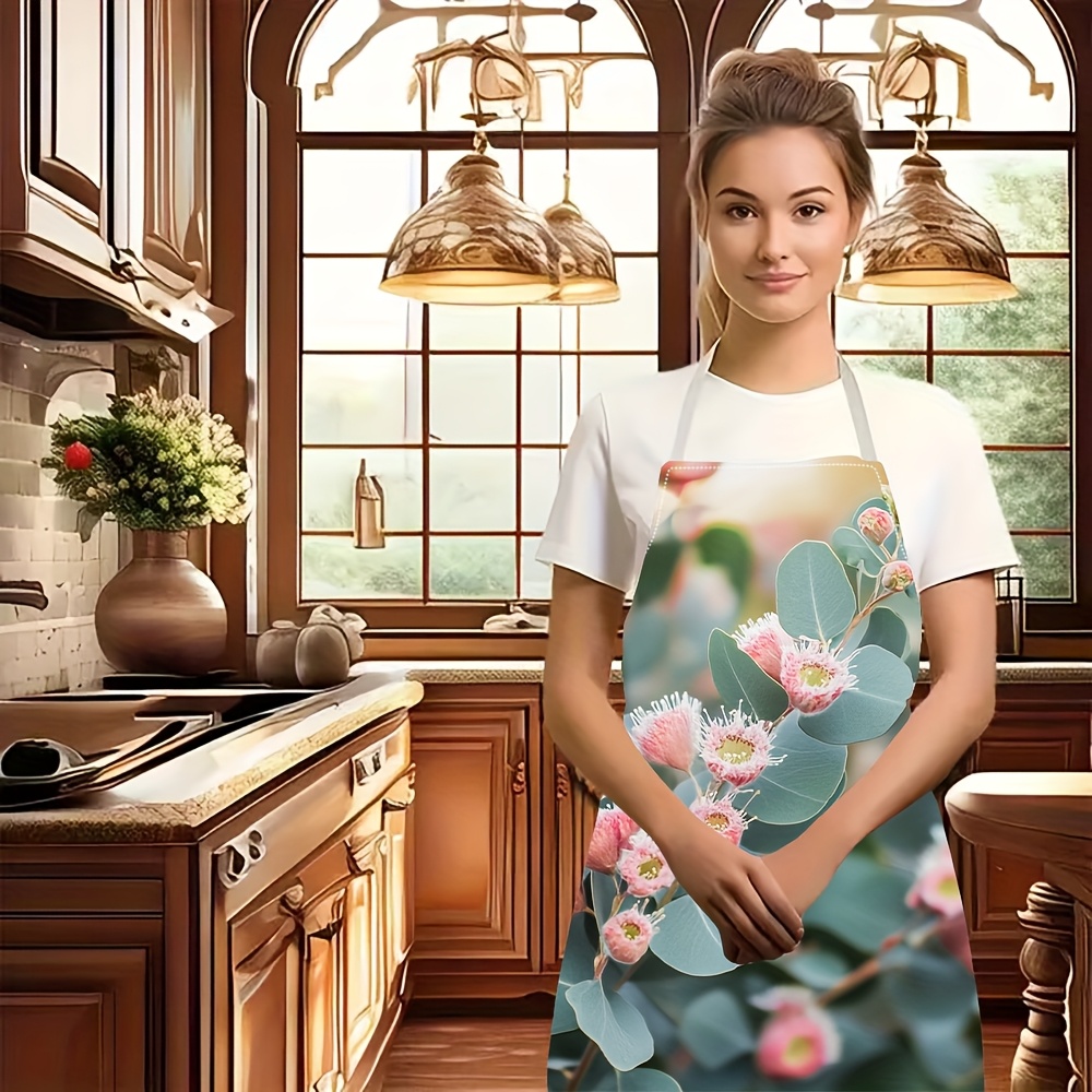 1pc Linen Apron Eucalyptus Flo – Kitchen Baking Area Ideas recenzja i cena