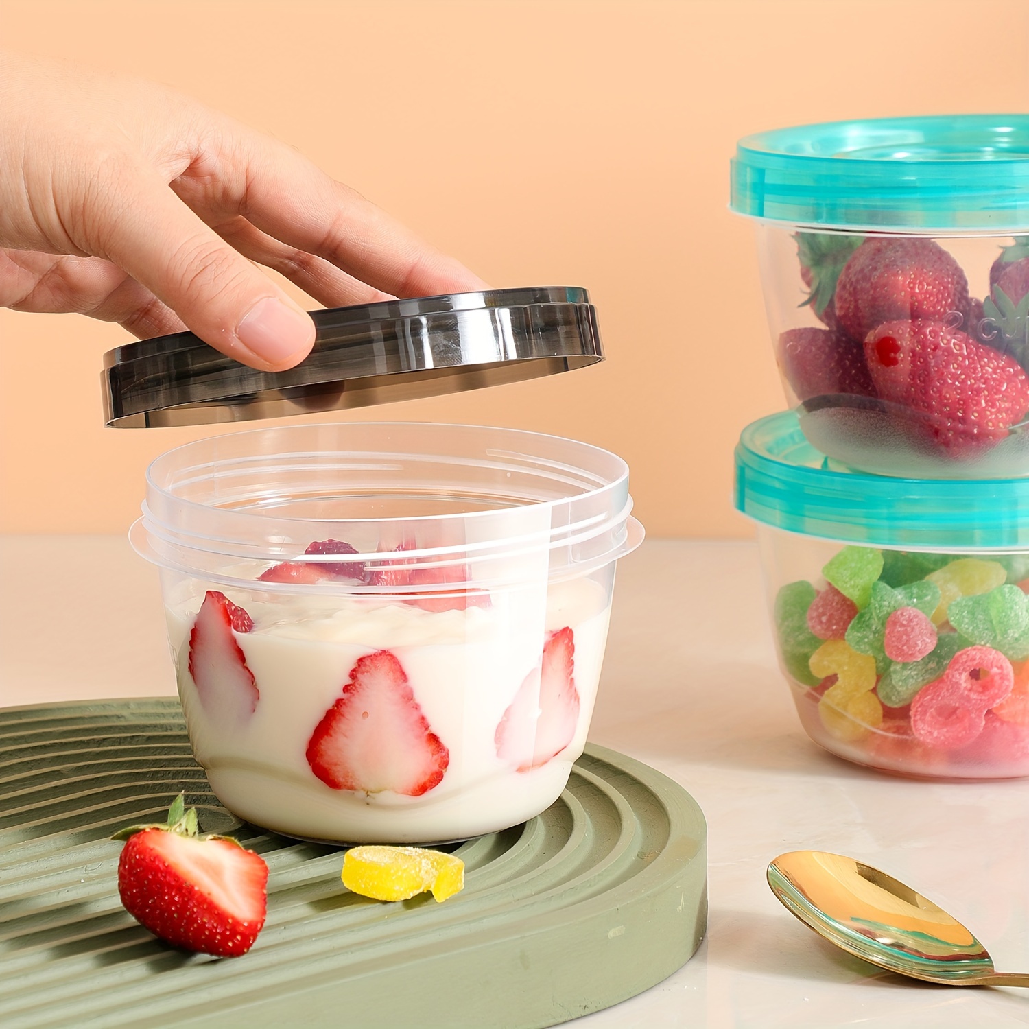 2 Transparent Sealed Food Stor – Kitchen Baking Tray Organizer recenzja i cena