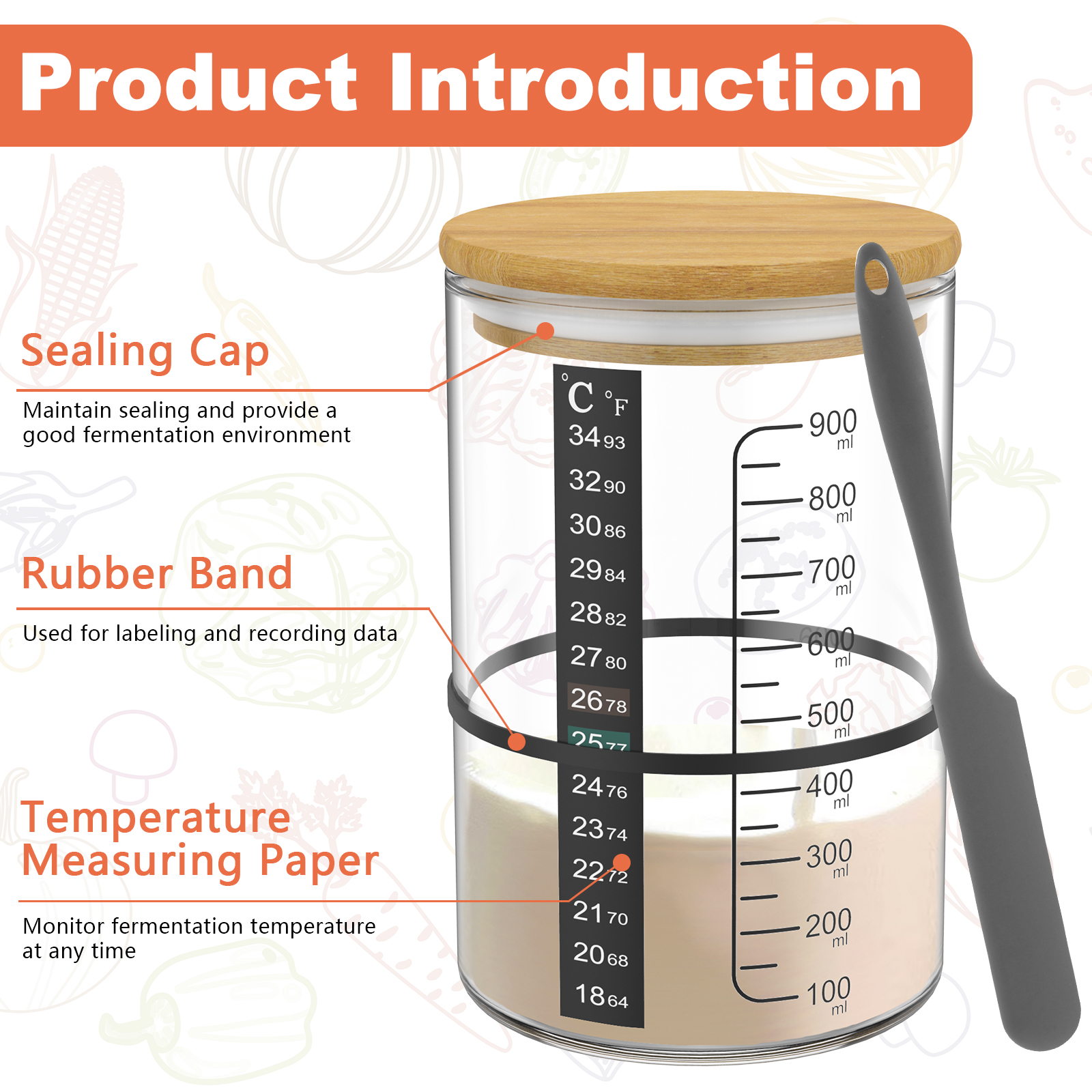Sourdough Starter Jar 900ml Fe – Kitchen Baking Storage Containers recenzja i cena