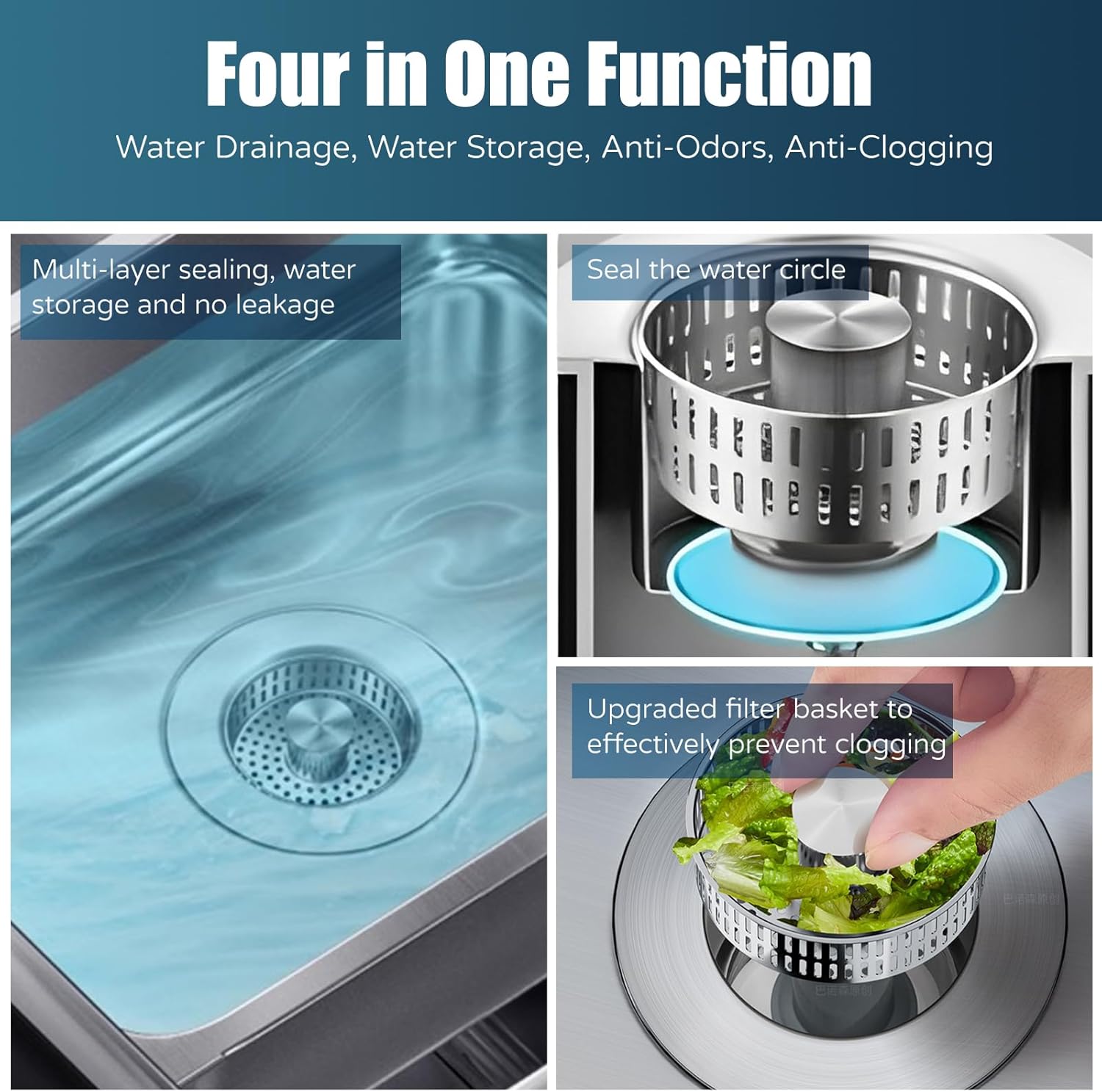 Kitchen Sink Drain Strainer, 4 – Kitchen Up recenzja i cena