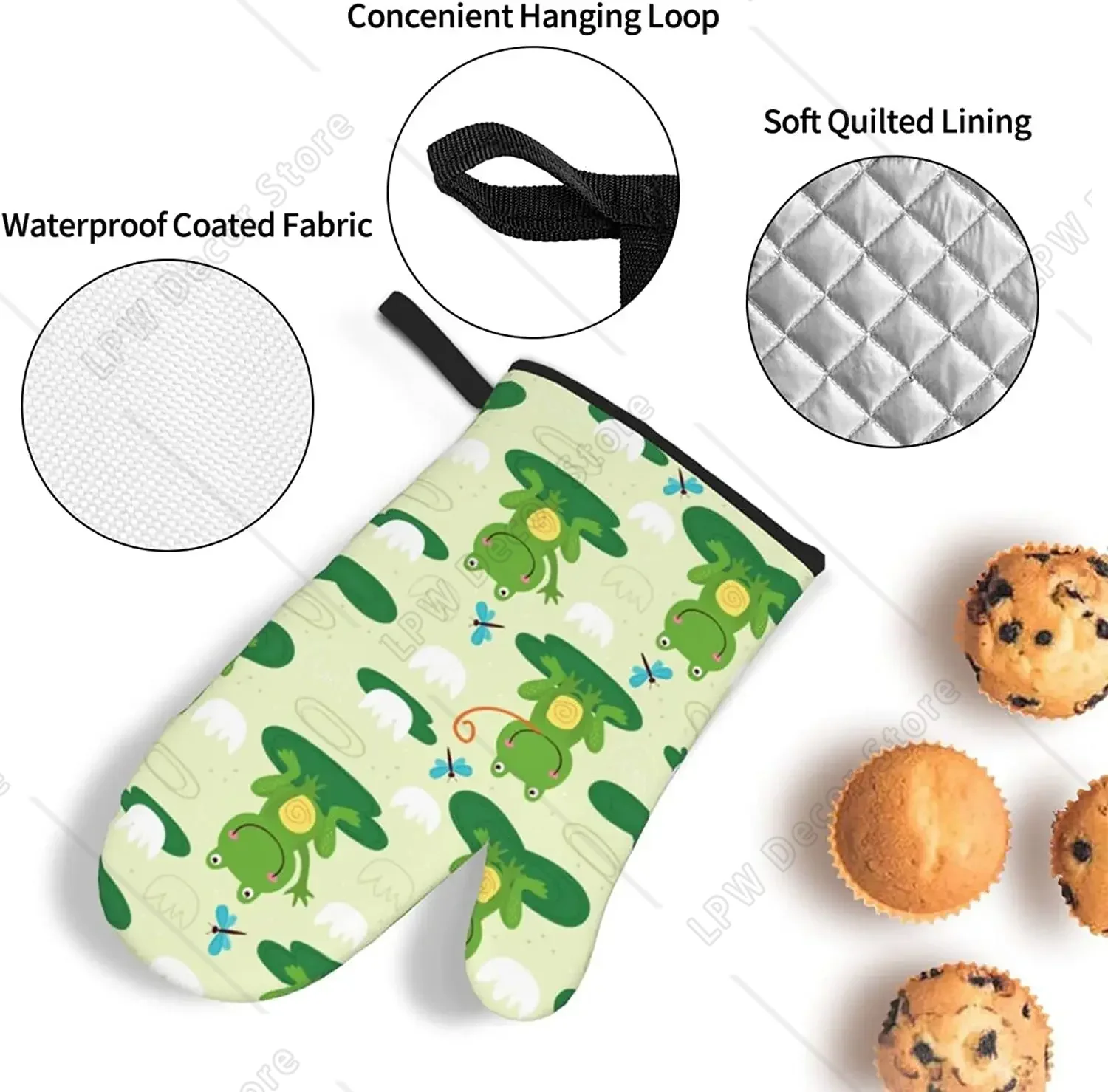 Cute Frog Funny Oven Mitts and – Kitchen Baking Counter recenzja i cena