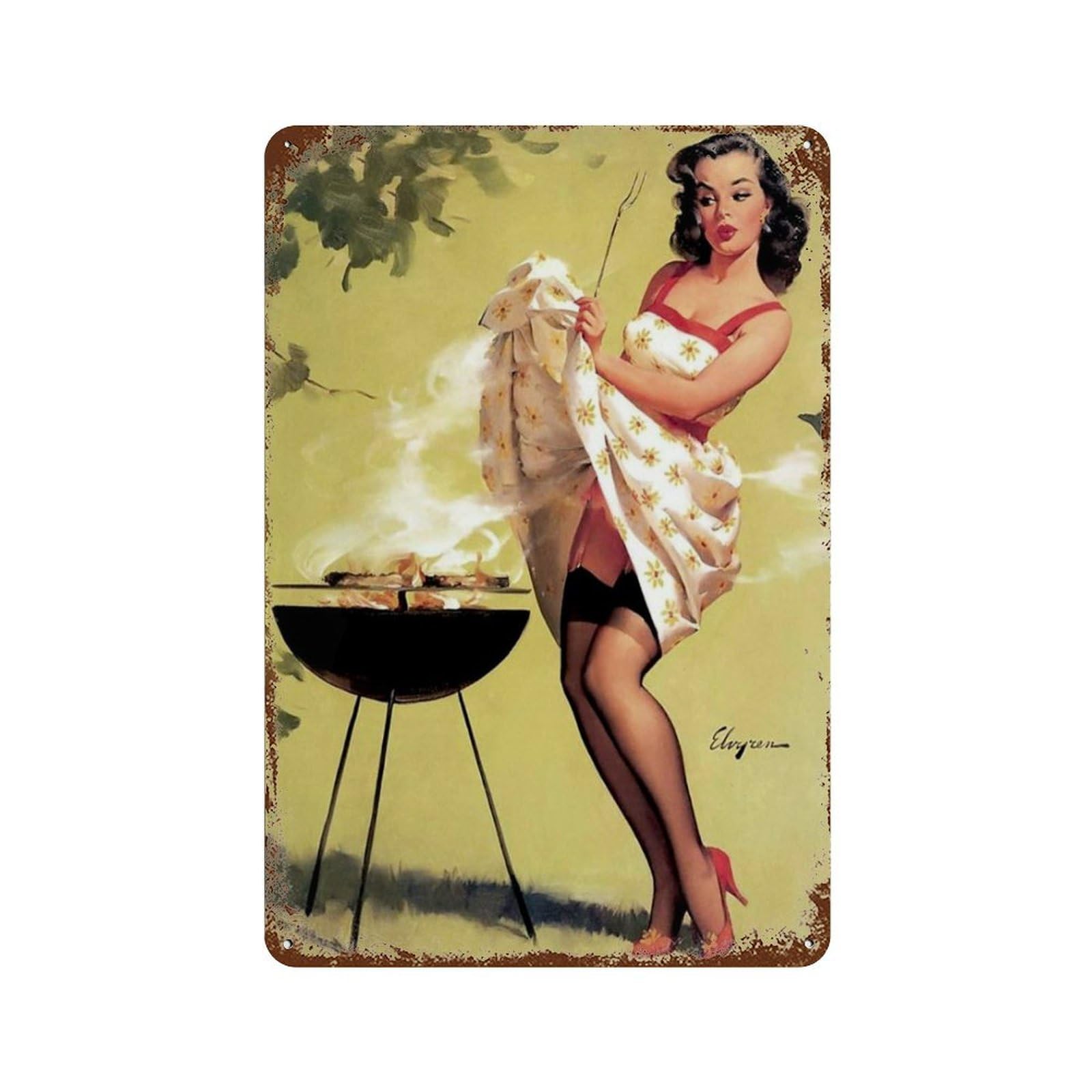 Retro Tin Sign Sexy Pin Up Gir – Kitchen Up recenzja i cena