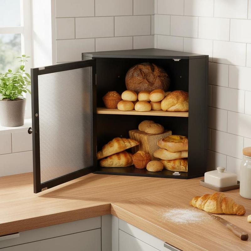 Bamboo Pastry Bin Double Layer – Kitchen Baking Pantry recenzja i cena