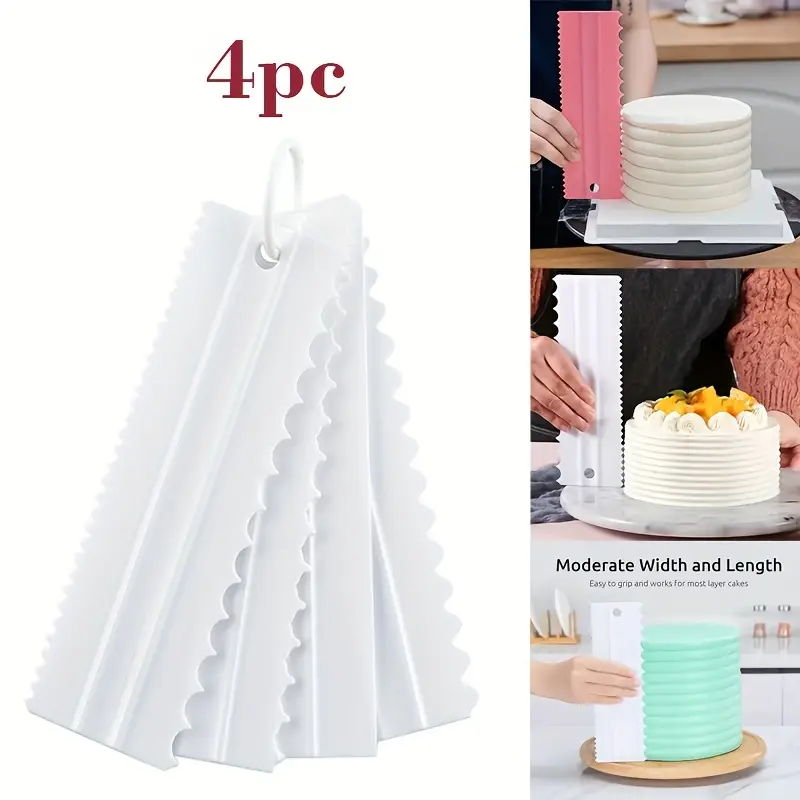 Trendy 4Pcs Cake Scraper Set - – Fondant Smoother Set recenzja i cena