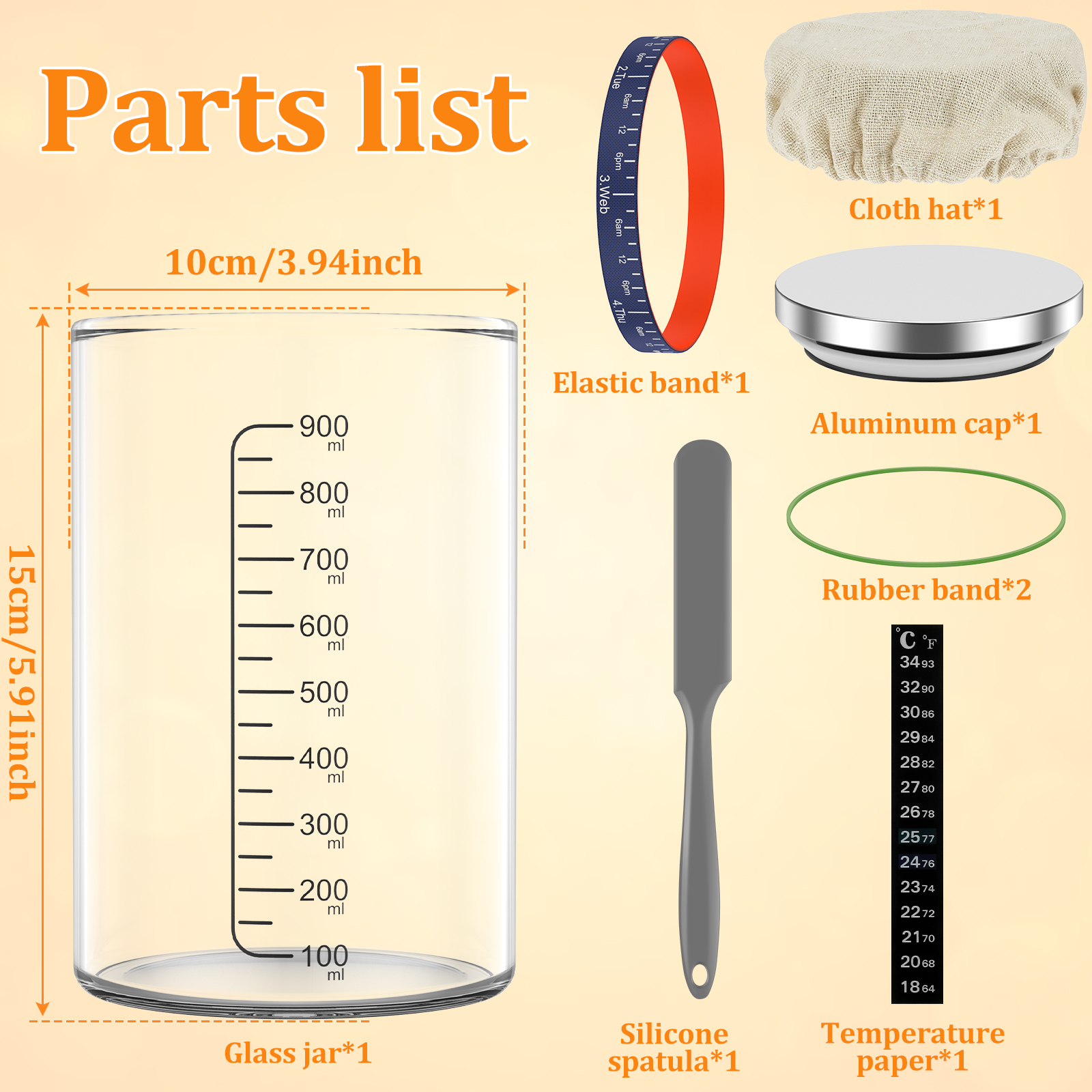 Sourdough Starter Jar Kit 900m – Kitchen Baking Storage Containers recenzja i cena