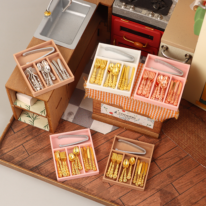 1Set 1:12 Dollhouse Mini Knife – Kitchen Baking Tray Organizer recenzja i cena