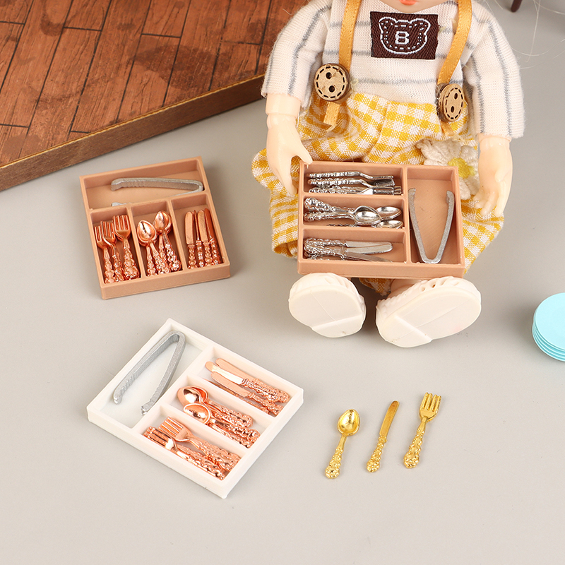 1Set 1:12 Dollhouse Mini Knife – Kitchen Baking Tray Organizer recenzja i cena