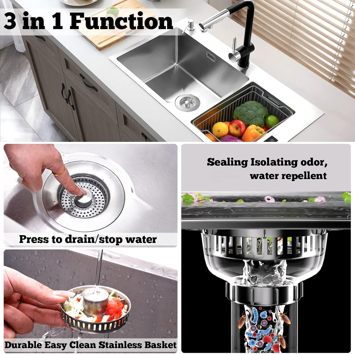 Upgraded 3 in 1 Kitchen Sink D – Kitchen Up recenzja i cena
