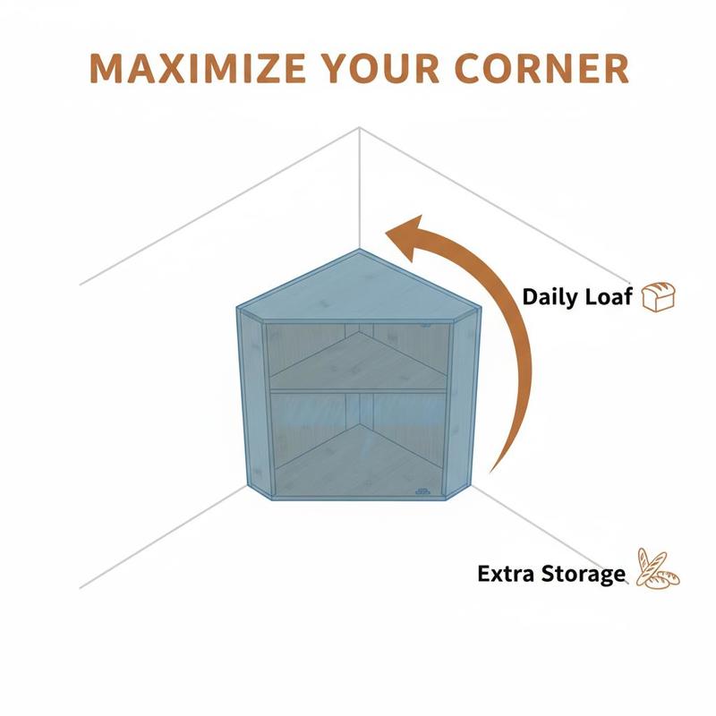 Corner Bread Box for Kitchen C – Kitchen Baking Storage Containers recenzja i cena