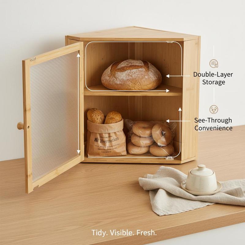 Corner Bread Box for Kitchen C – Kitchen Baking Storage Containers recenzja i cena