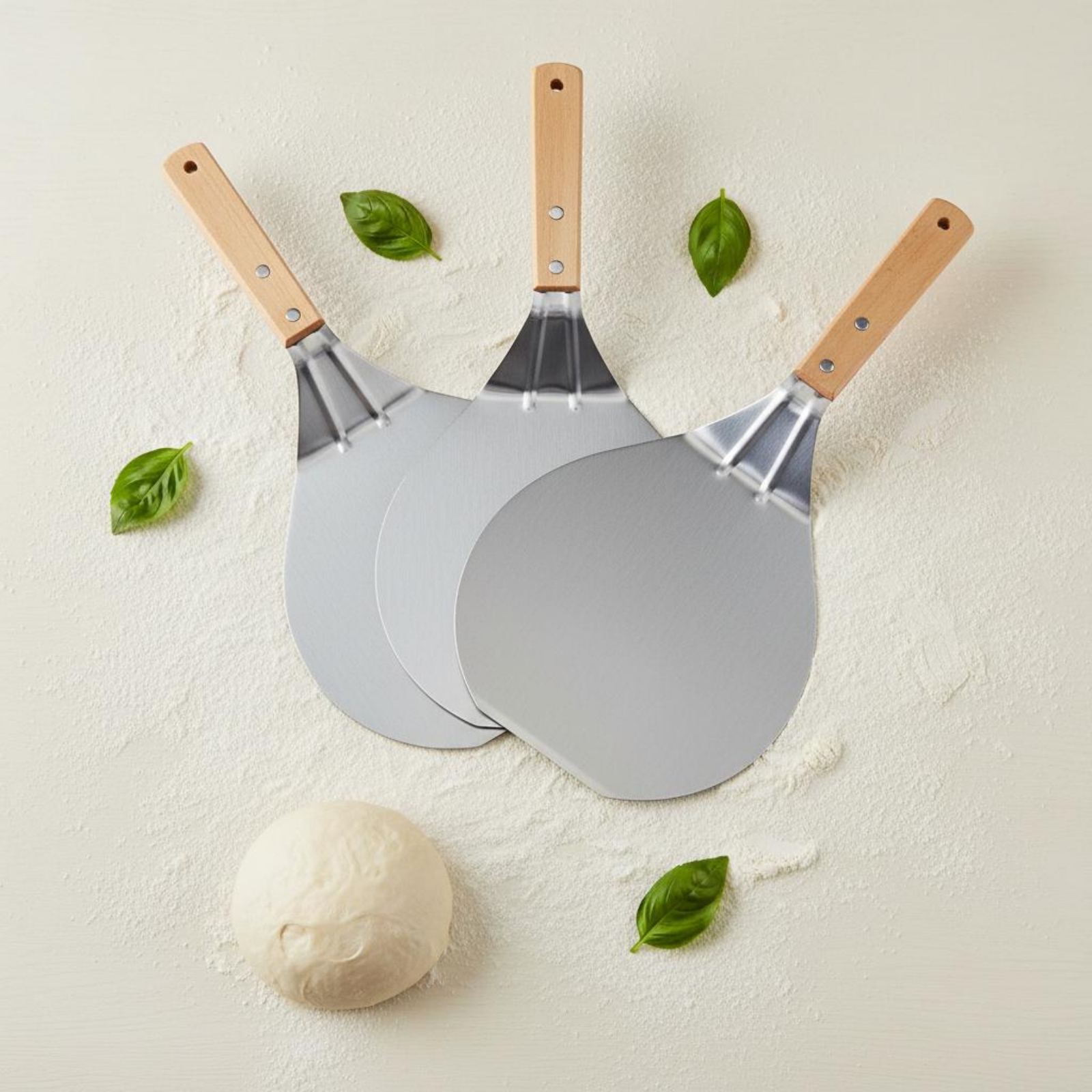 3 Pieces Wood Handle Pizza Pee – Kitchen Baking Area Ideas recenzja i cena