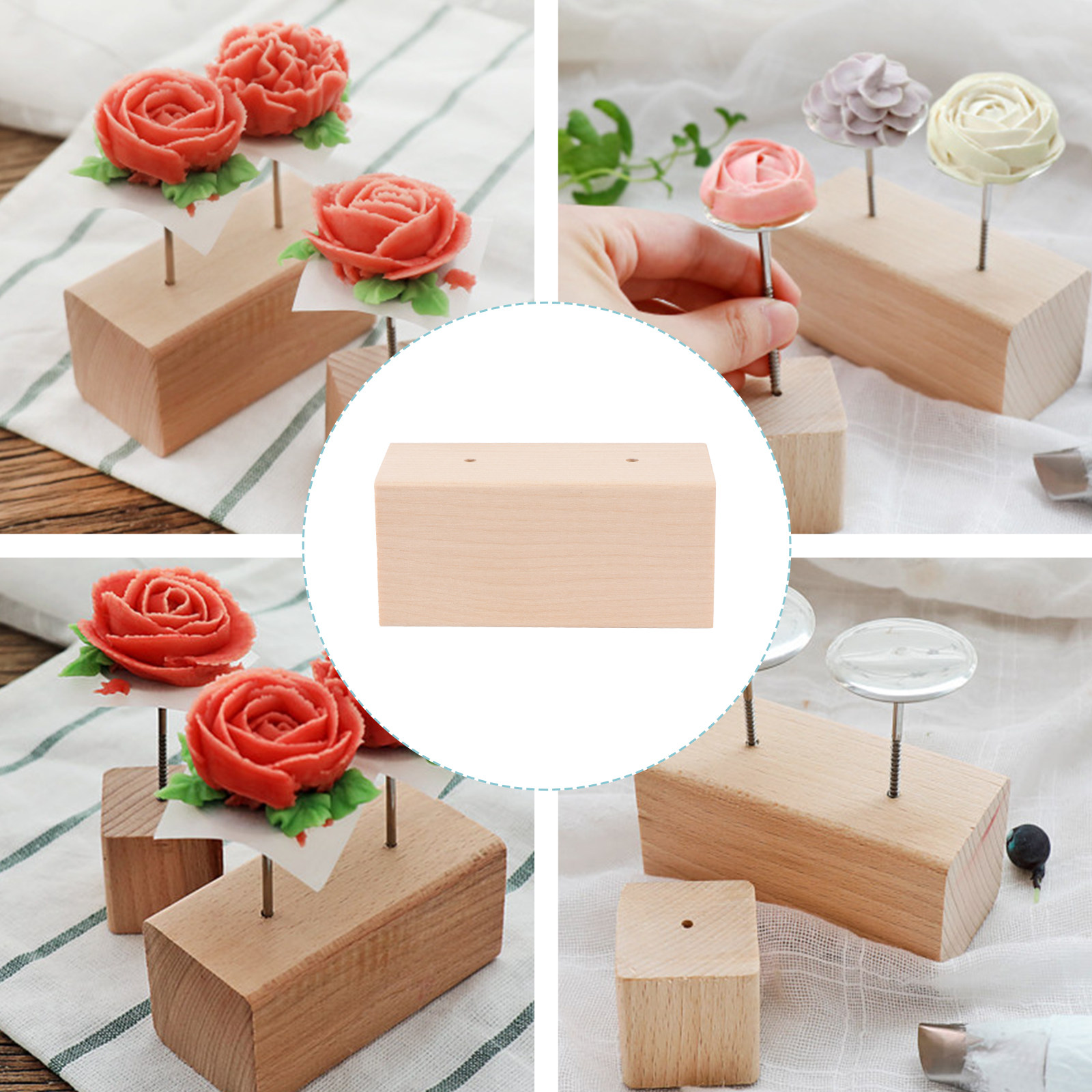 1Pcs Wood Flower Nail Base Stu – Kitchen Baking Area Ideas recenzja i cena
