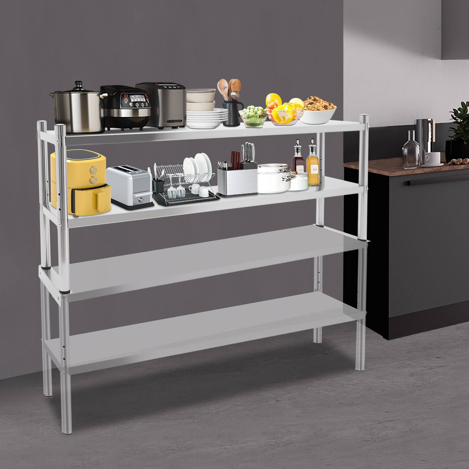 2 Tier Stainless Steel Shelvin – Kitchen Job recenzja i cena